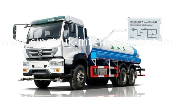白く赤い内部美化の給水車 6x6 水トラック