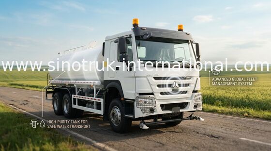 VGD95フロントアクスル性能と容量を備えた4650 1350mmホイールベース水タンク車