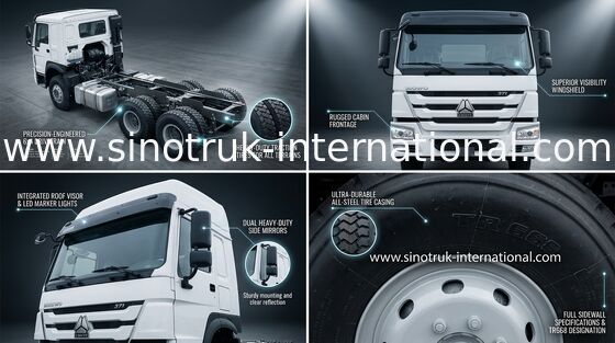 輸送のためのSINOTRUK HOWOの貨物トラックのユーロ2 LHD 6X4 336HP HW76の小屋