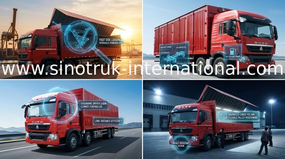 SINOTRUK HOWO T5G WingヴァンCargo Truck 8X4 12はLHDの人エンジンEuro4 336HPを動かします