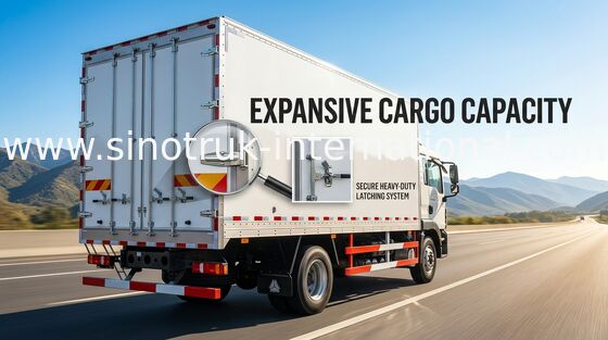4X2 LHD 290HP の商業トラックおよびヴァン With 5600*2300*600mm ボディ貨物