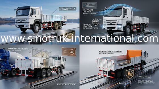 8X4 RHD の貨物トラック 30 - 60 トンのユーロ 2 記号論理学の企業のための 336HP 高い安全性