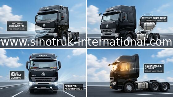 SINOTRUK HOWO A7 の国際的なトラックのトラクター RHD のヘッド トラックのトレーラー