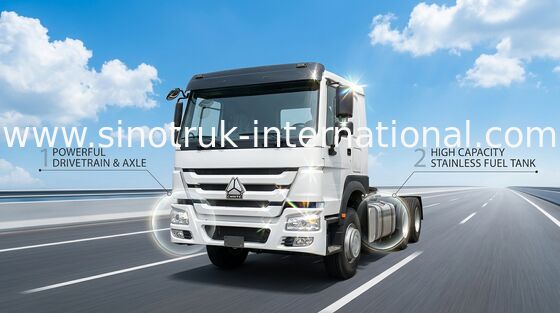 LHD 6 x 4 336HP 10車輪HOWOのトラクターのトラックHW76のタクシーの単一の停泊の安全