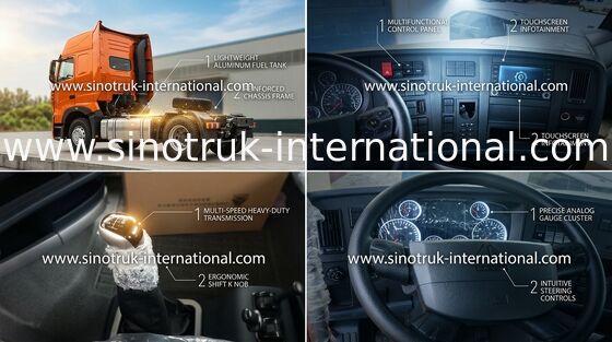 左手によって運転されるトラクターおよび半トレーラーのHowoの頑丈なトラックのユーロII
