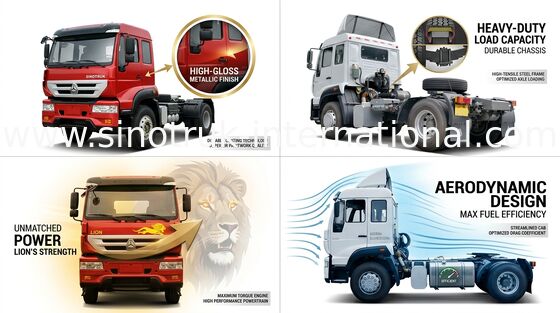 Tractor Truck 4X2 Euro2 266HP 18Tons ZZ4181M3611W SINOTRUK の金王子