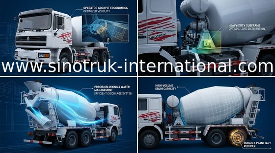 SINOTRUK HOKA のトラックミキサのトラック Euro2 290HP 6X4 ZZ5255GJBM3846B1