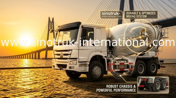 SINOTRUK HOWO ZZ5257GJBM3841Wの移動式ミキサーのセメントのトラックLHD 10CBM 290HPエンジン