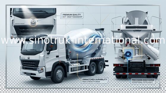 建築現場/トラックミキサのドラム トレーラーのための 10CBM トラックミキサのトラック