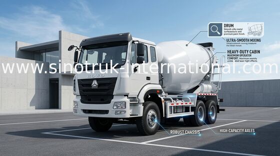 産業トラックミキサのトラックは、組合せの具体的なトレーラー RHD 6X4 を用意します