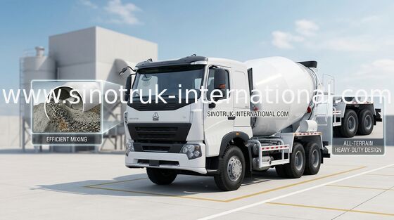 9CBM トラックミキサのトラック SINOTRUK HOWO A7 336HP 6X4 LHD ZZ5257GJBN3647N1