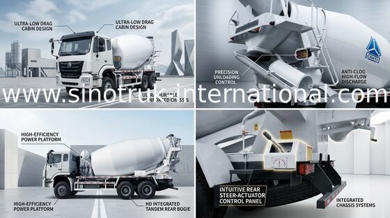 ミキサーのセメントのトラック 10CBM SINOTRUK HOHAN のトラックミキサ装置