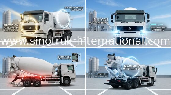 SINOTRUK HOWO のトラックミキサのトラック 12CBM 371HP 6X4 LHD ZZ5257GJBN4048W