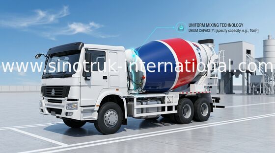 SINOTRUK HOWO のトラックミキサのトラック 10CBM 290HP 6X4 LHD ZZ5257GJBM3841W