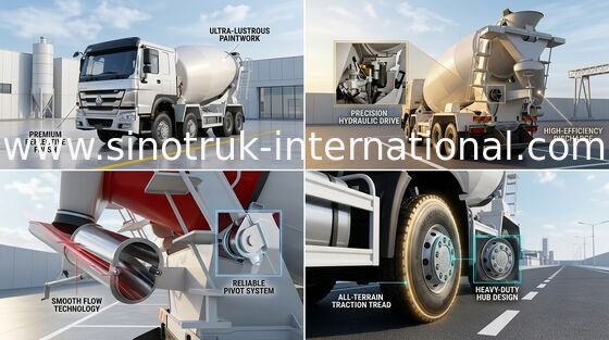 SINOTRUK HOWO のトラックミキサのトラック 16CBM 371HP 8X4 LHD ZZ1317N3667A
