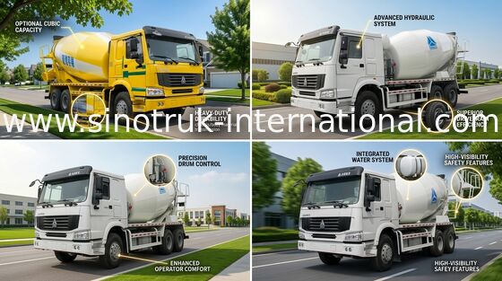 トラックミキサのトラック SINOTRUK HOWO 12CBM 336HP 6X4 LHD ZZ5257GJBN4048W