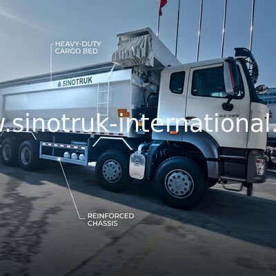 シノトルク ホハン 新型ホーオ 8X4 ダンプトラック 380hp 12輪 ホワイト H77L ZZ3317V386JB1R U型