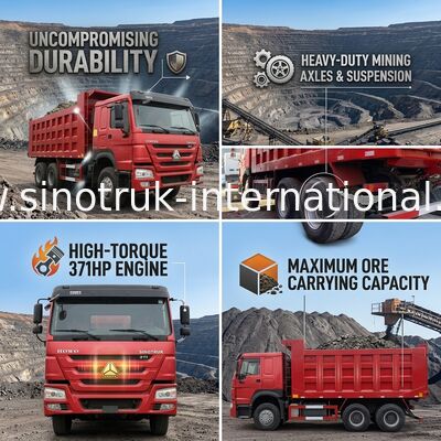 中古 シノトラック ホウ 6x4 ダンプトラック 371hp 重荷