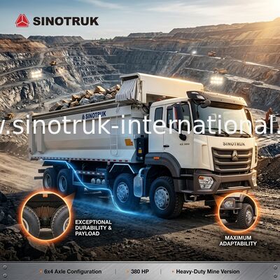 シノトルクホハン 新型HOWO ターパーダンプトラック N7 6 × 4 10 ホイール 380HP RHD U型 オートマティックタンパウリン
