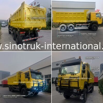 シノトルク ホウ・ティッパーダンプトラック 6 × 6 全輪駆動 14.00R20 シングルタイヤ 380HP