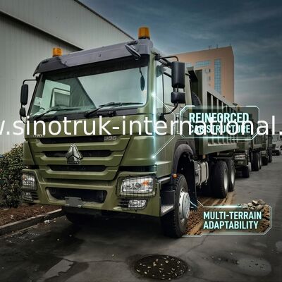 SINOTRUK HOWO 400HP グリーンティッパーダンプトラック RHD 6×4 12ホイール 高馬力