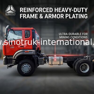 シノトルク 新型ホウ・ティッパー・ダンプ・トラック シャーシ ウェイチャイ エンジン 6 × 4 LHD オレンジ色