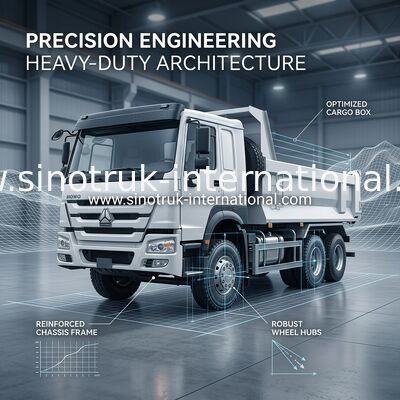 RHDを使用して鉱山のためのSINOTRUK HOWO 6x4 400HP Uのタイプ白いダンプ トラック