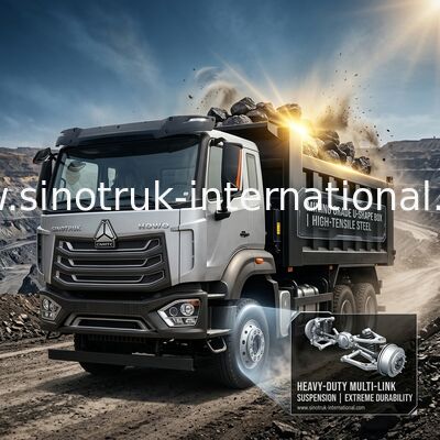 SINOTRUK HOWO N7のタクシーのダンプカーのダンプ トラックLHD 6X4 400HPのダイヤモンドの銀