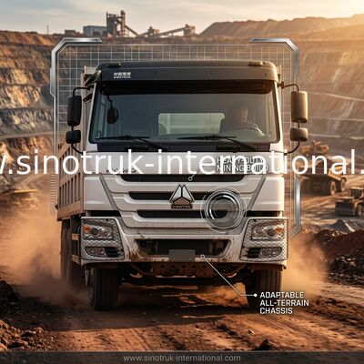 SINOTRUK HOWOのダンプカーのダンプ トラック6×4 400HP 20CBMの白LHD 10Wheels