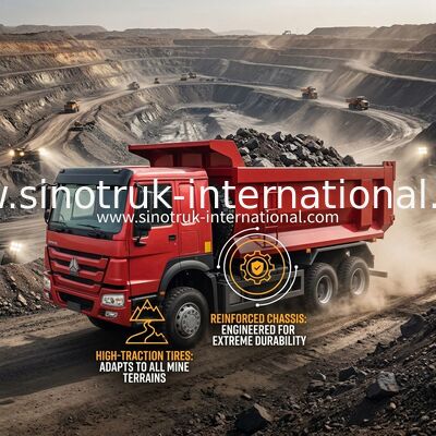 シノトルク ホウ・ティッパーダンプトラック 380HP 6 × 4 20CBM U型ボックス 10輪