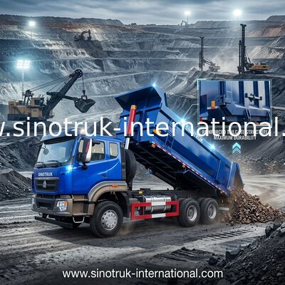 SINOTRUK HOWO ターパーダンプトラック 6 × 4 10 ホイール RHD 380HP U タイプ 1 警告ライト