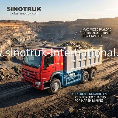 シノトルク ホウ・ティッパーダンプトラック 400HP 6 × 4 20CBM フロントリフティング 水力シリンダー