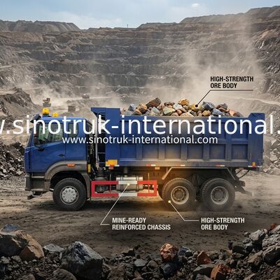 警報灯が付いているSinotruk N7のダンプカーのダンプ トラック10の車輪400Hp 6の× 4