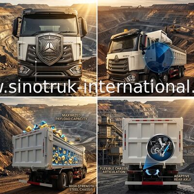 構造のためのSINOTRUK HOHAN 8×4のダンプカーのダンプ トラック