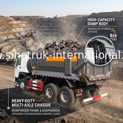 ダンプカーのダンプ トラックSINOTRUK HOWO 25t 336HP 6X4 LHD 10 - 25CBM ZZ3257N3647A