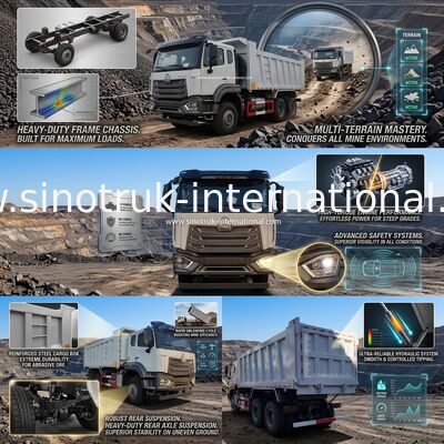SINOTRUK HOHANの採鉱産業のための頑丈なダンプカーのダンプ トラック