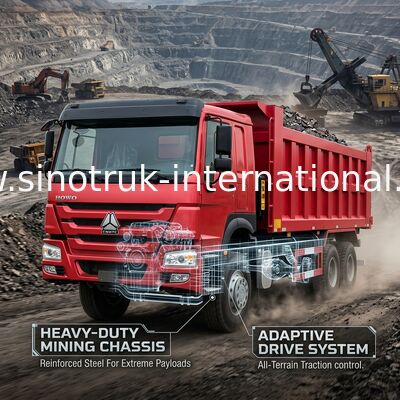 Sinotruk Howoのダンプカーのダンプ トラック12Wheels 400Hp 8の× 4鉱山