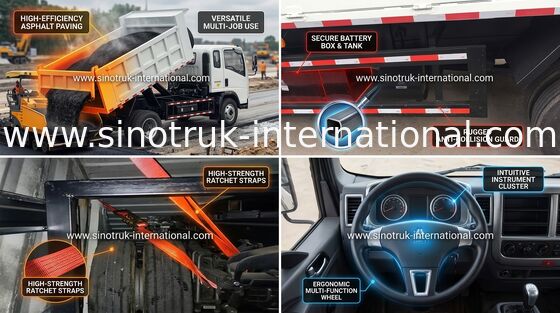 Euro2 116hpのダンプカーのダンプ トラックの右ドライブ