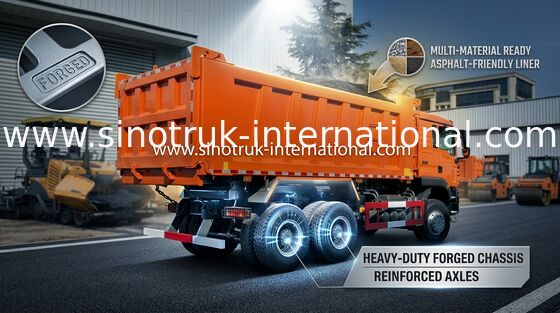 HOWOのダンプ トラックのSinotruk 371HP TXcabの日没オレンジZZ3257N384GB1
