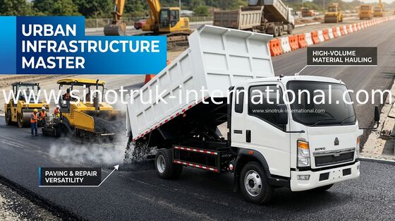 建設業のダンプカーのダンプ トラックSinotruk Howo 116hp