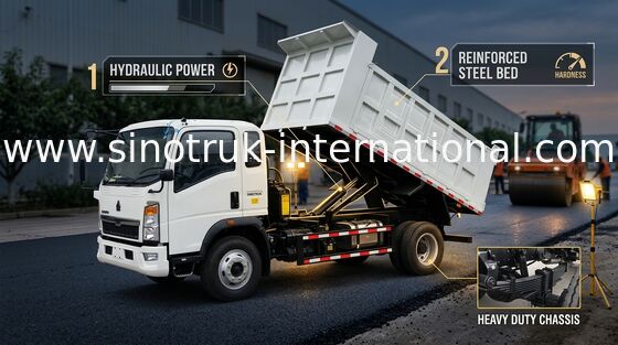 Sinotruk Howo 軽量ダンプ トラック 4×2 Rhd 8 トン 116hp