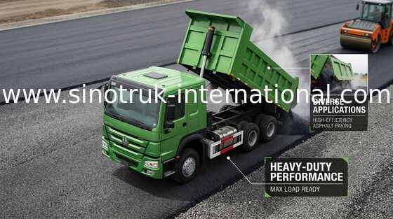 SINOTRUK HOWOのダンプ トラックのシャーシ371HP 8X4 LHD商業ダンプ トラック31トンの28CBMの