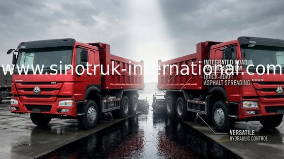トン白い/赤採鉱産業のSinotruk Howoのダンプ トラック336HP 6X4 RHDは30/緑化します
