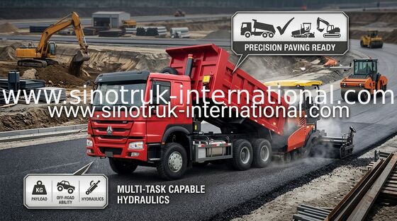 LHD 6X4 SINOTRUK HOWOのダンプカーのダンプ トラックのユーロ2 336HPエンジンHYVAの前部に持ち上がること