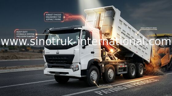Sinotruk Howoのダンプ トラックA7 371 HP 12の車輪LHD 60のトン20 - 30 CBM ZZ3317N3867N1