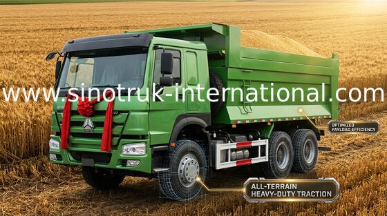 ユーロ2のSinotruk Howoのダンプ トラック5800 * 2300 * 1500mmの貨物ボディ重いダンプ トラック