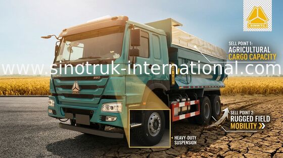 調節可能なハンドル 25 トンの 6x4 Sinotruk Howo のダンプ トラック WD615.47 371HP の
