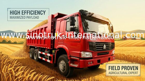 LHD 6X4防水シート カバー/金属カバーが付いている頑丈なSINOTRUK HOWOのダンプ トラック