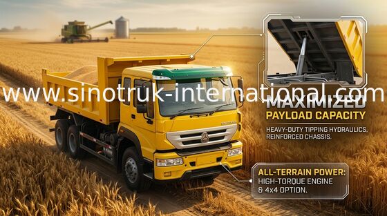 Commerical のダンプカーのダンプ トラック 290HP 4X2 LHD 16tons 9-13CBM ZZ3161M4011C1