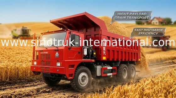 SINOTRUK HOWO70 鉱山のダンプ トラック LHD 10Wheels 371HP ZZ5707S3840AJ 70 トンの